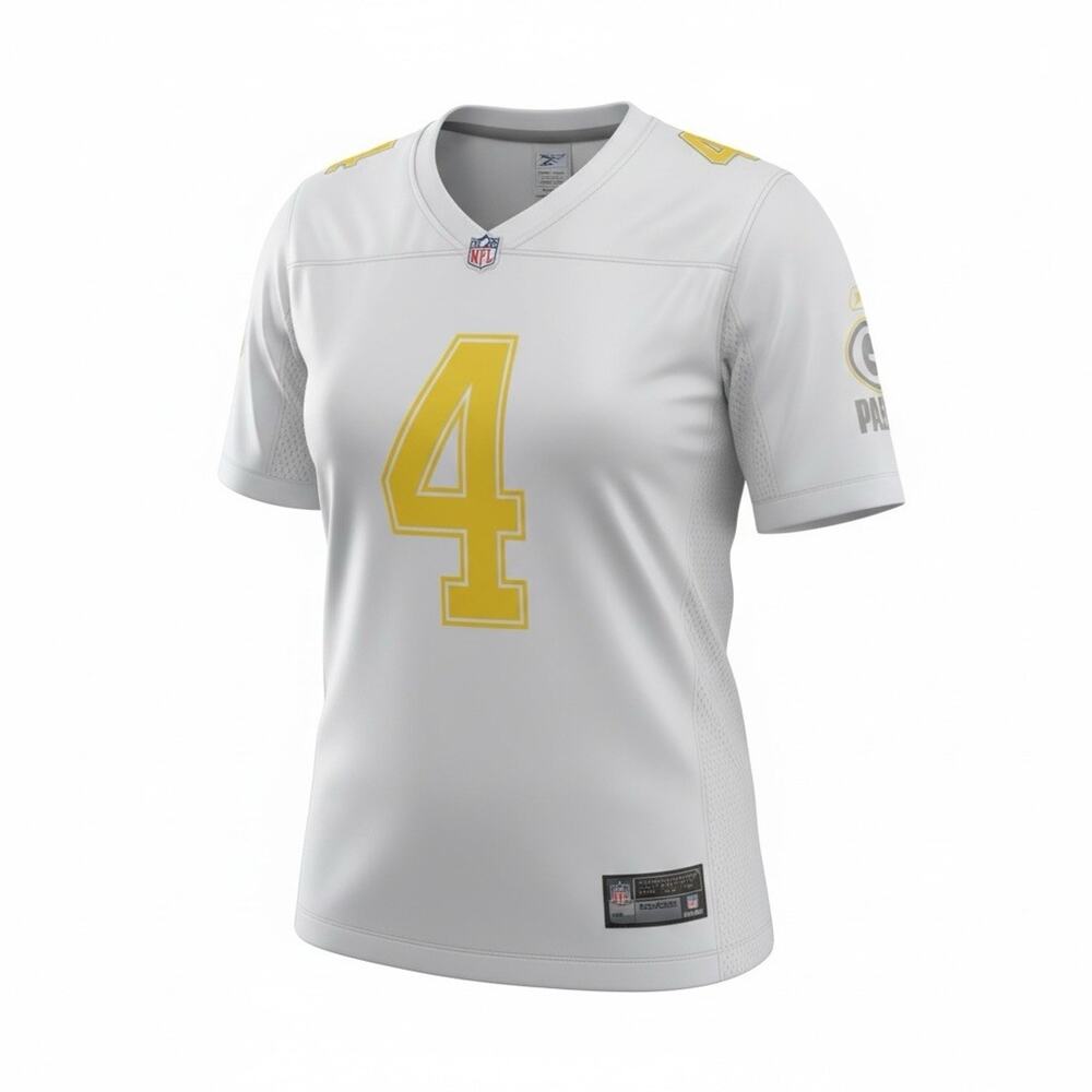 NWT Vintage Brett Favre #4 NFL Green Bay Packers White Jersey Women’s XL Reebok